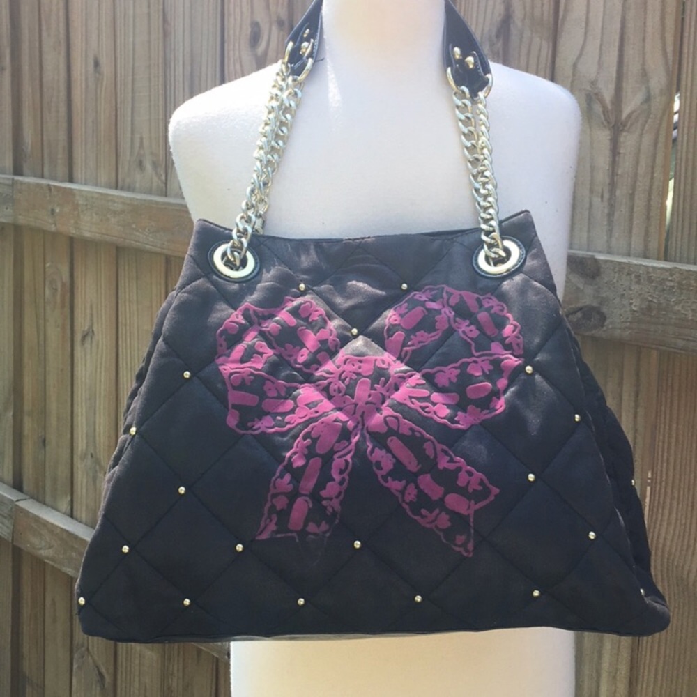 🎀Betsey Johnson Large Pink Bow Bag🎀